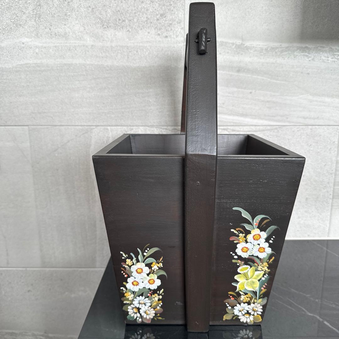 トールペイント(アッセンデルフト)持ち手付き鉢カバー