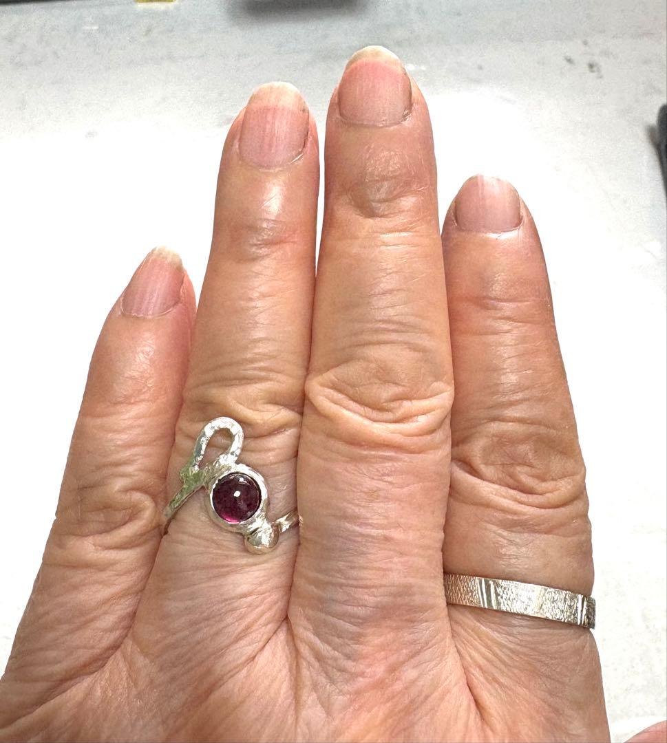 ロードライトガーネット、シルバーリング ハンドメイド