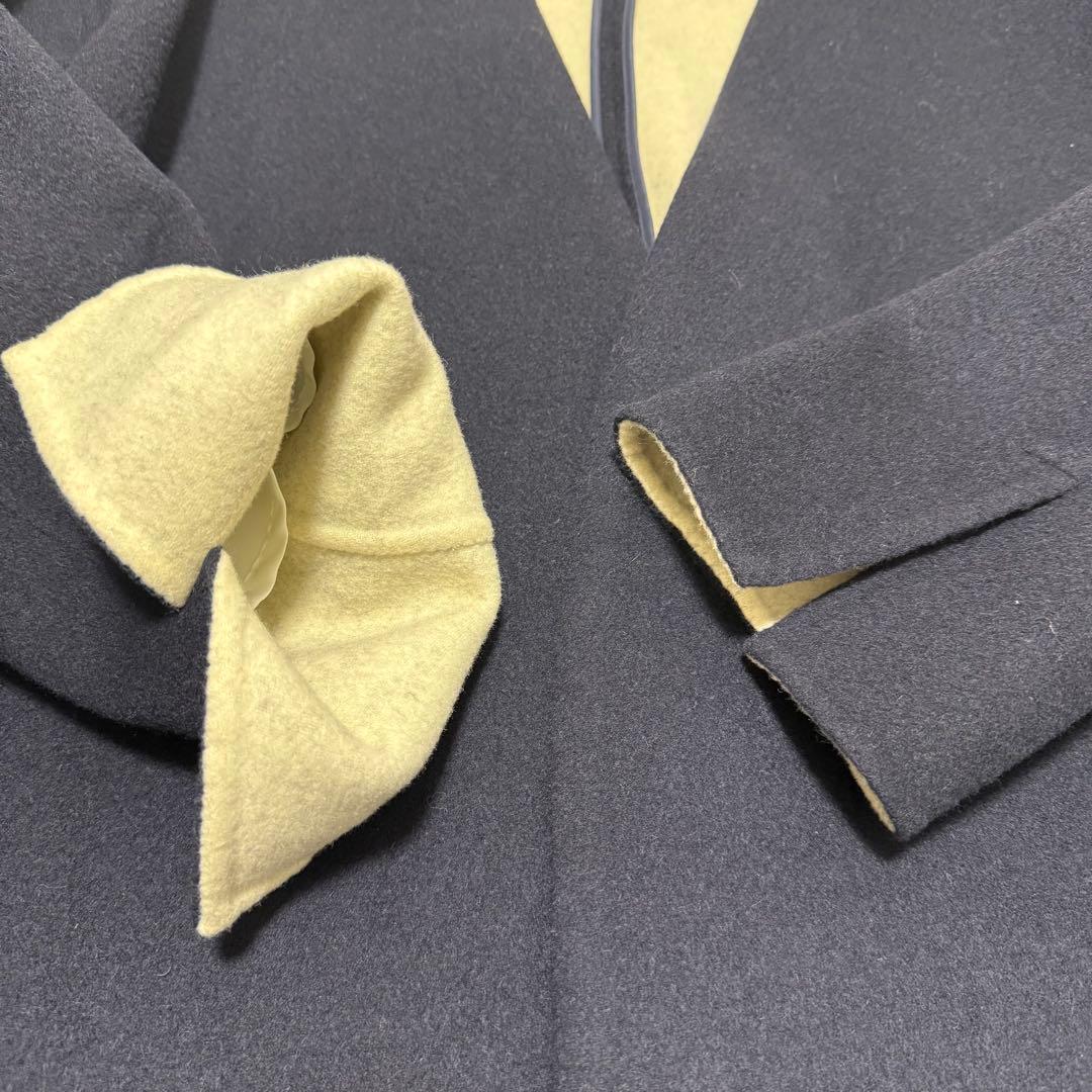 【極美品✨】エンフォルド ウールソフトリバーノーカラーコート ダブルフェイス