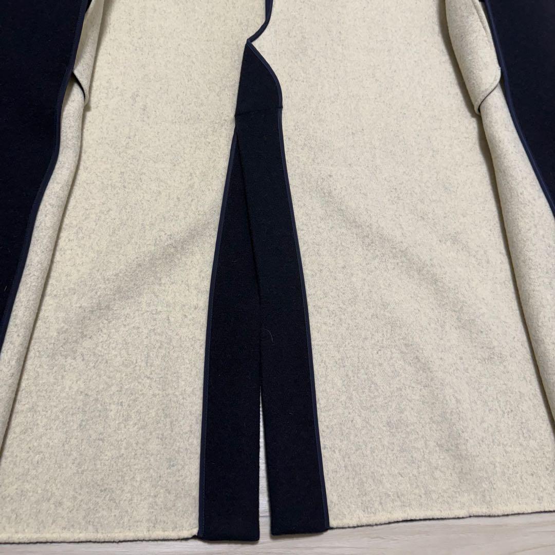 【極美品✨】エンフォルド ウールソフトリバーノーカラーコート ダブルフェイス