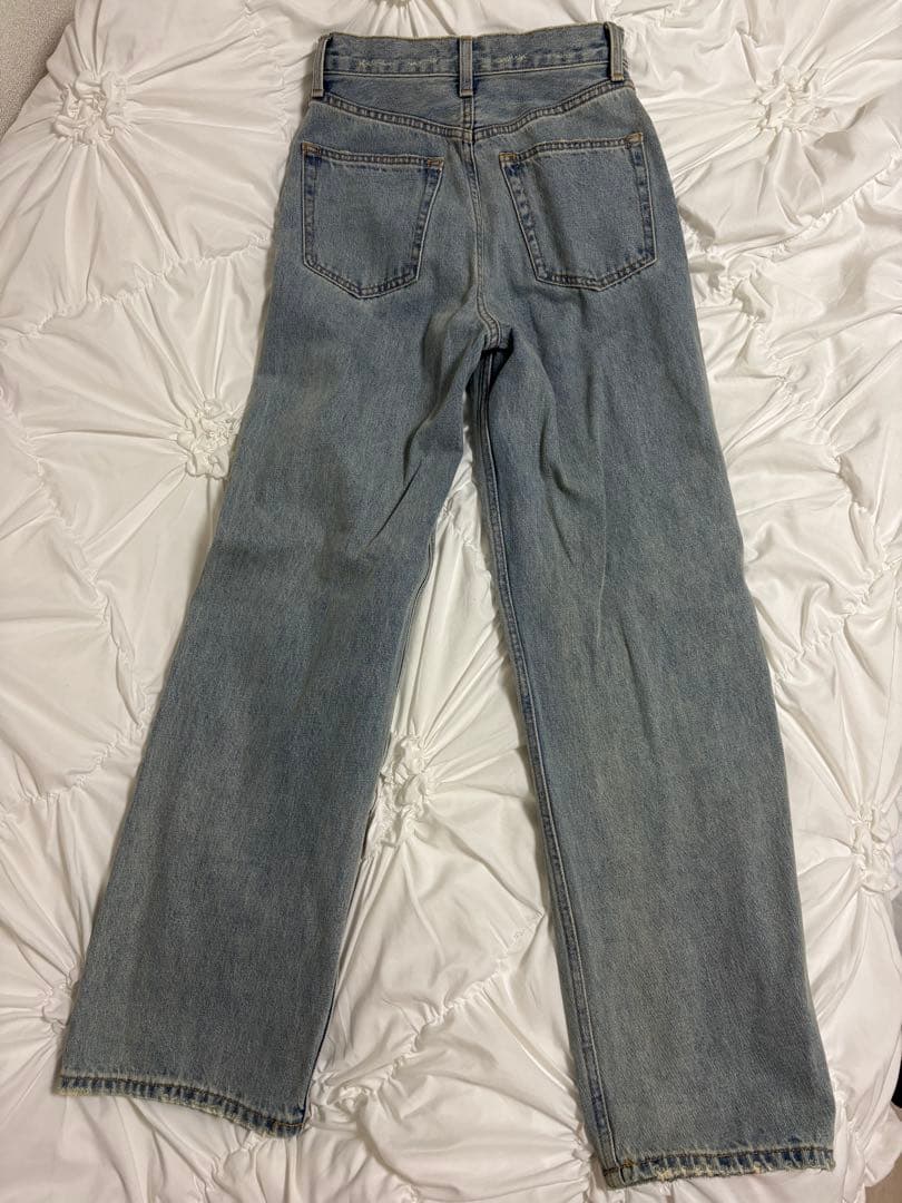 Moussy ライトブルー ストレートデニム