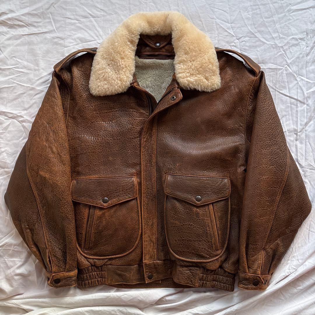 【90s】vintage G-1 レザー フライトジャケット 3way 本革