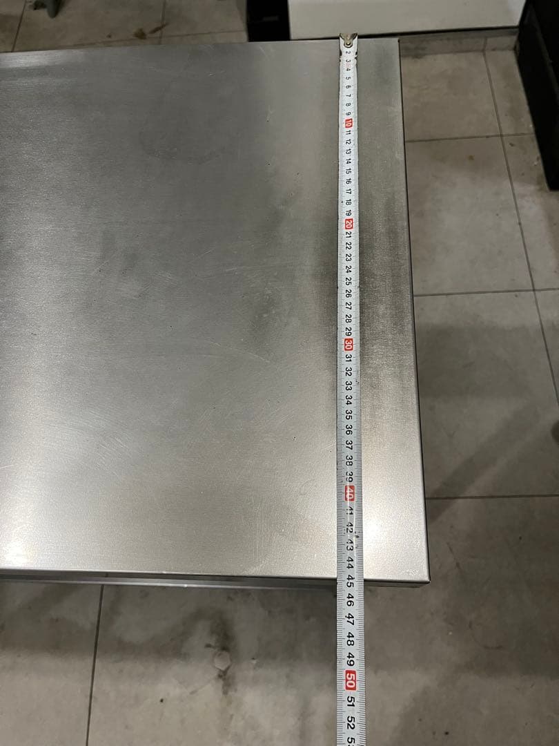 ステンレス製作業台 2段棚付き W120 x D 45xH80cm