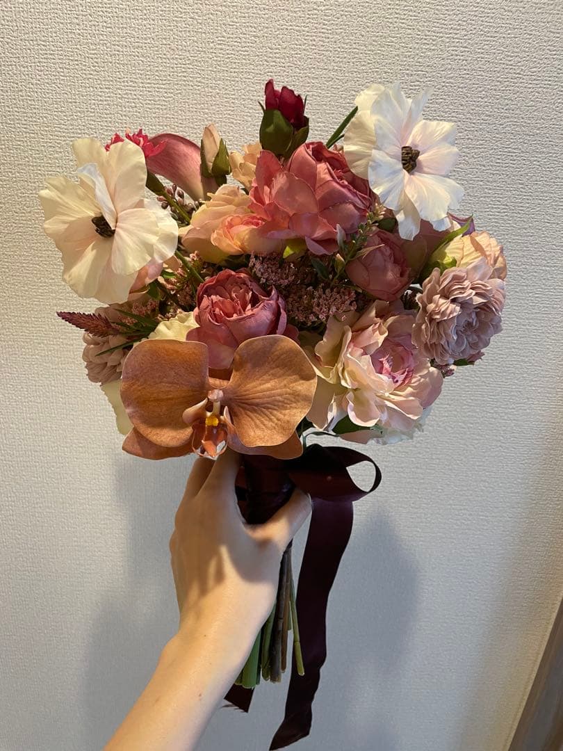 アーティフィシャルフラワー ブーケ ウエディング ブーケ ブートニア