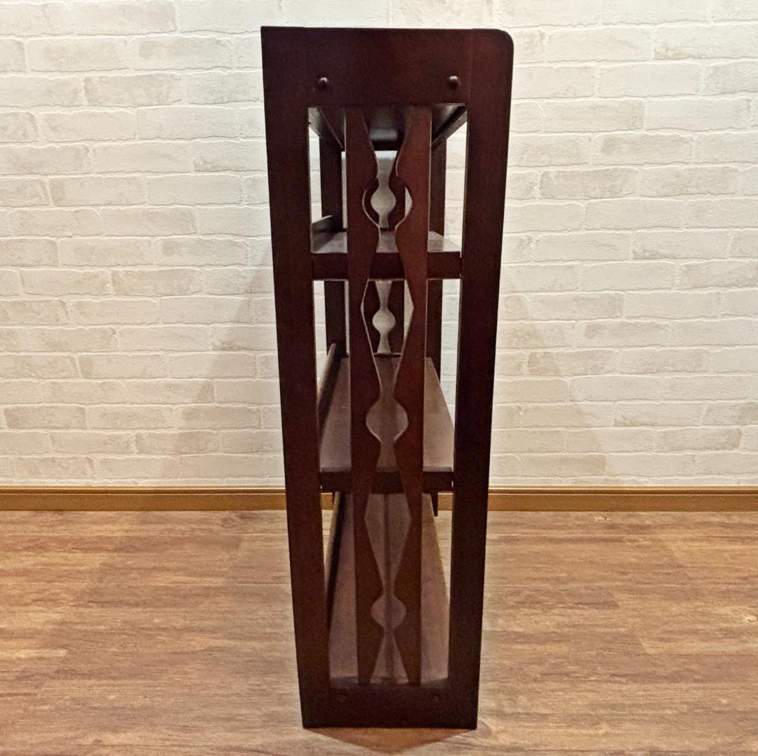 昭和レトロ アンティーク ニイダ製 木製4段ラック