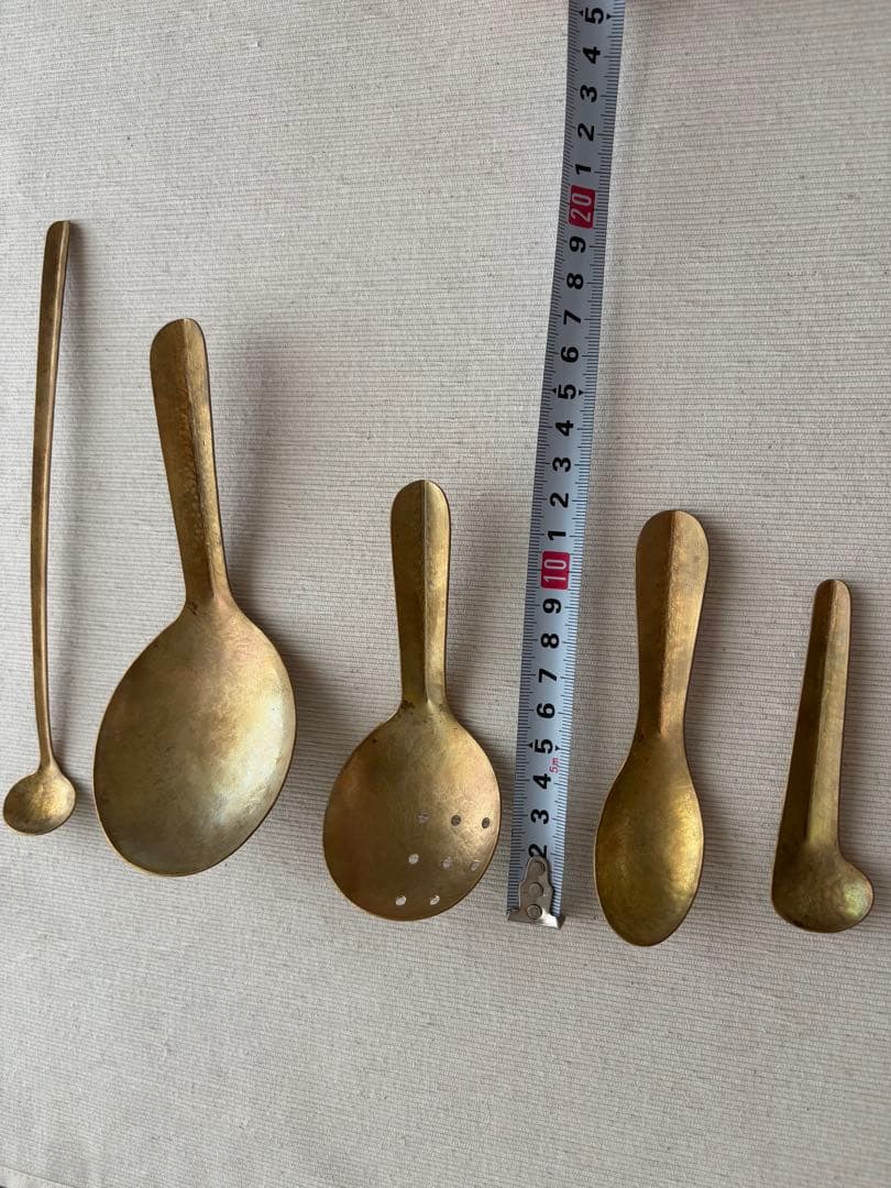 ヒウラユカさん　真鍮のカトラリーセット 5本