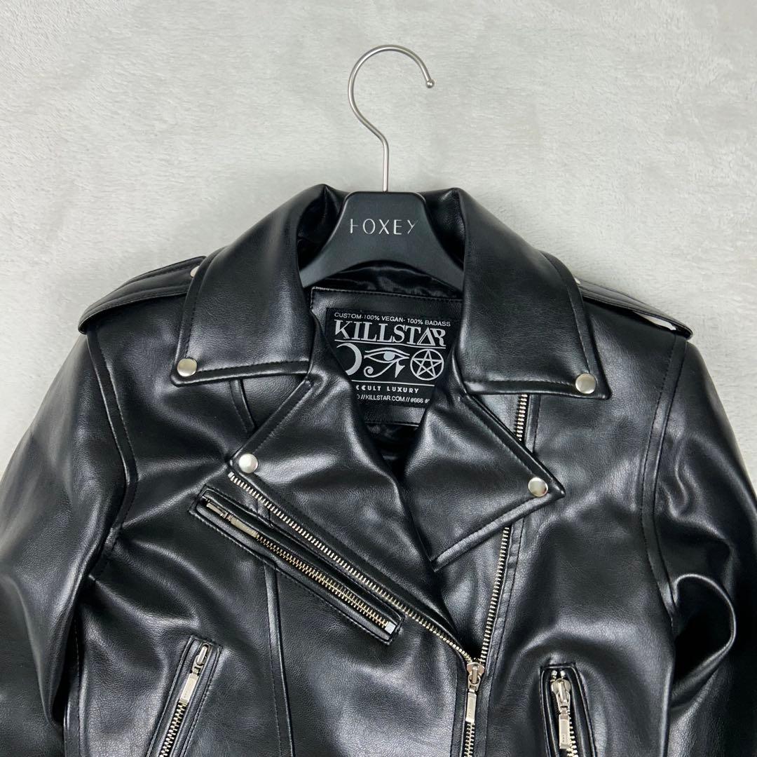 完売モデル♡KILLSTAR y2kヴィーガンレザー ダブルライダースジャケット