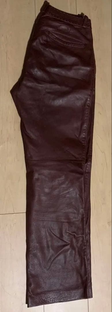 ゴルチェオムオブジェ/Gaultier HOMME/羊革ストレートパンツ難アリ