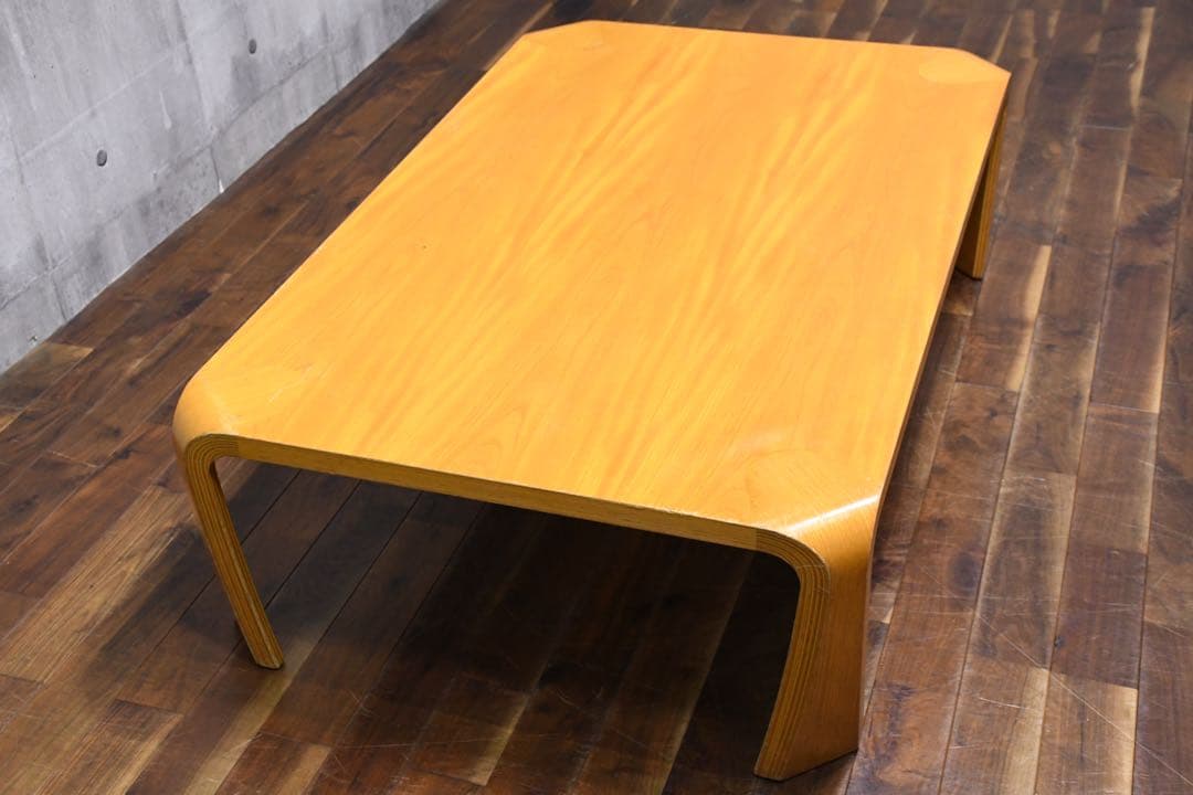 DLK165 天童木工 Tendo 乾三郎 ケヤキ 欅板目 座卓 ローテーブル