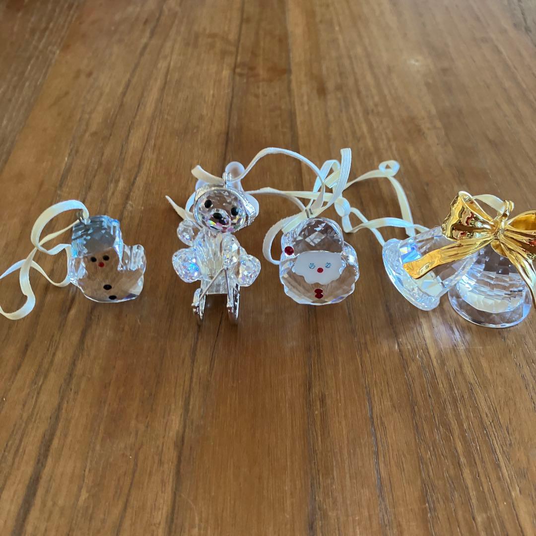 スワロフスキー　クリスマスオーナメント5点セット