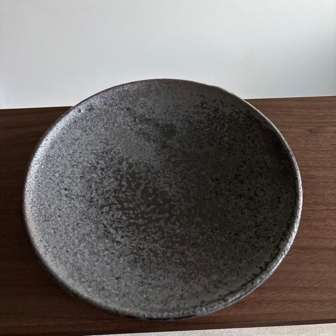 ◻️作家 遠藤素子さん◻️丸皿 鉄釉 M /3枚◻️新品未使用