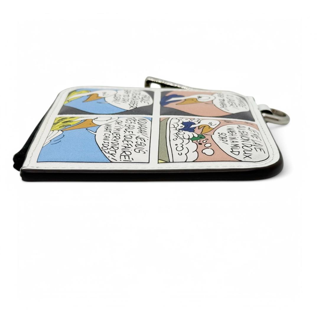 M4222 モンクレール レザー ケース ホワイト ストラップ付き