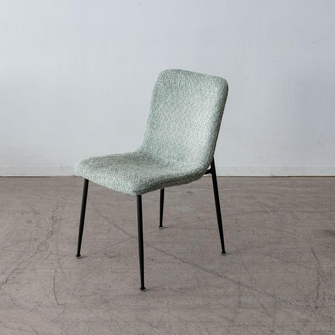 グリーン ファブリック ダイニングチェア