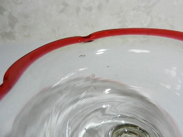 朝顔の五弁花のような開口のレトロな氷カップ（大正～昭和初期）