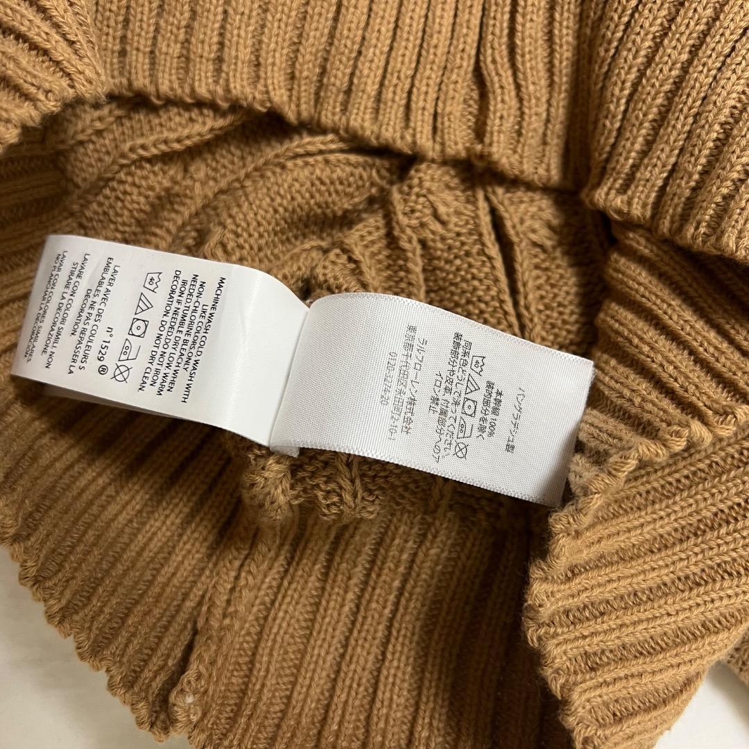 【新品未使用•タグ付き】ポロラルフローレン ケーブルニットセーター L キャメル
