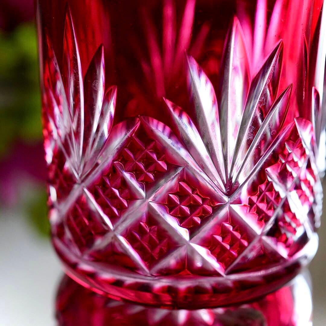 美品★オールドバカラBACCARAT 金赤被せ ドゥエ 香水瓶 Sサイズ★極希少