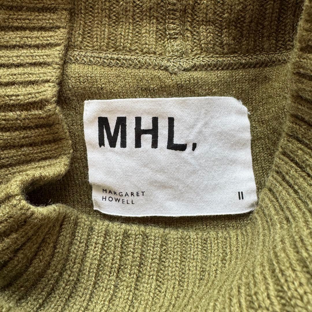 MHL 2023限定カラー マーガレットハウエル タートルネック ニット 抹茶