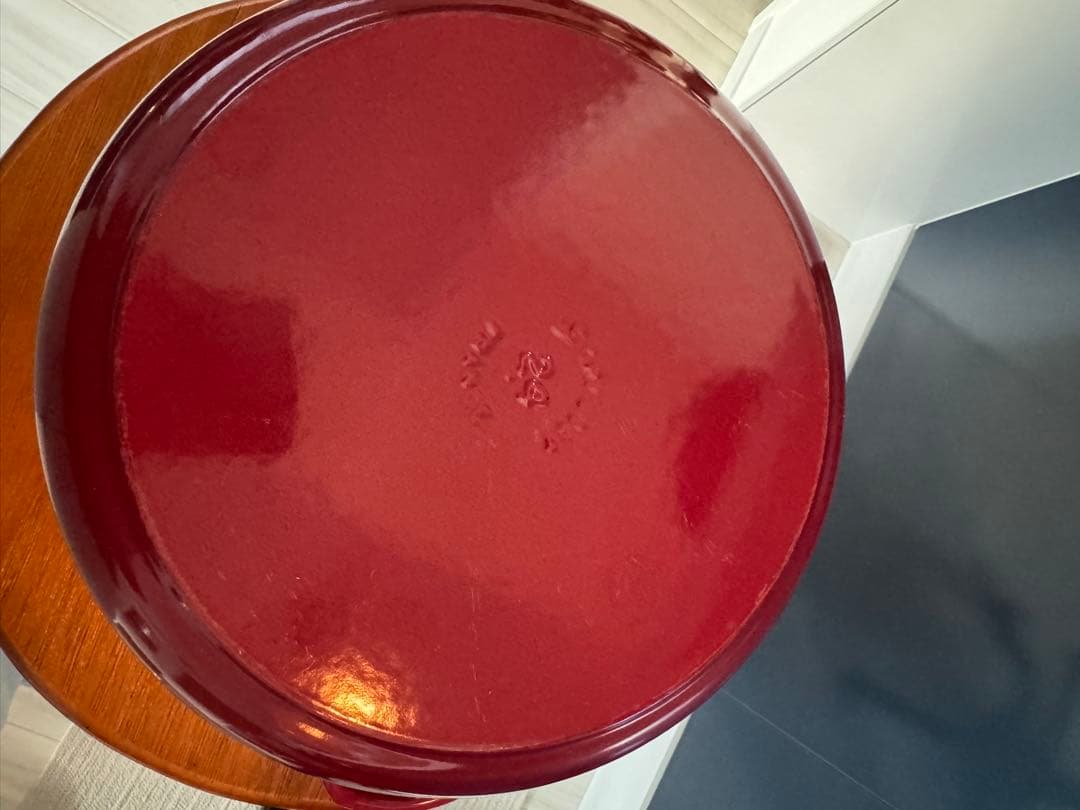 ル・クルーゼ　ココット・ロンド　両手鍋 24cm 赤　USED