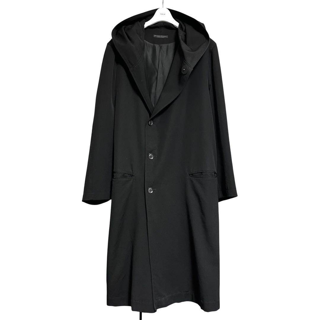 レギュレーション ヨウジヤマモト メン 19AW フーデッド ベルト付き コート