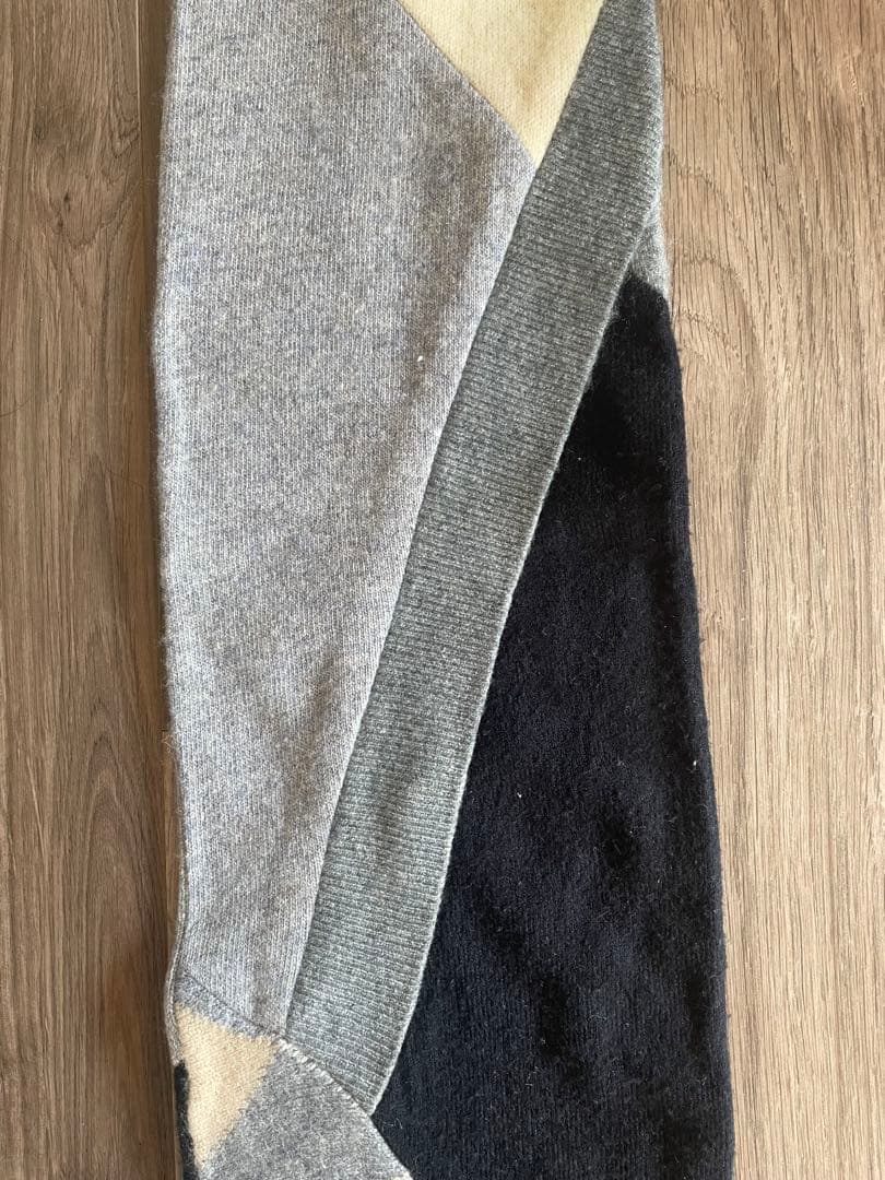 超希少！未使用カシミヤ100%FAKE London パッチワークマフラー英国製