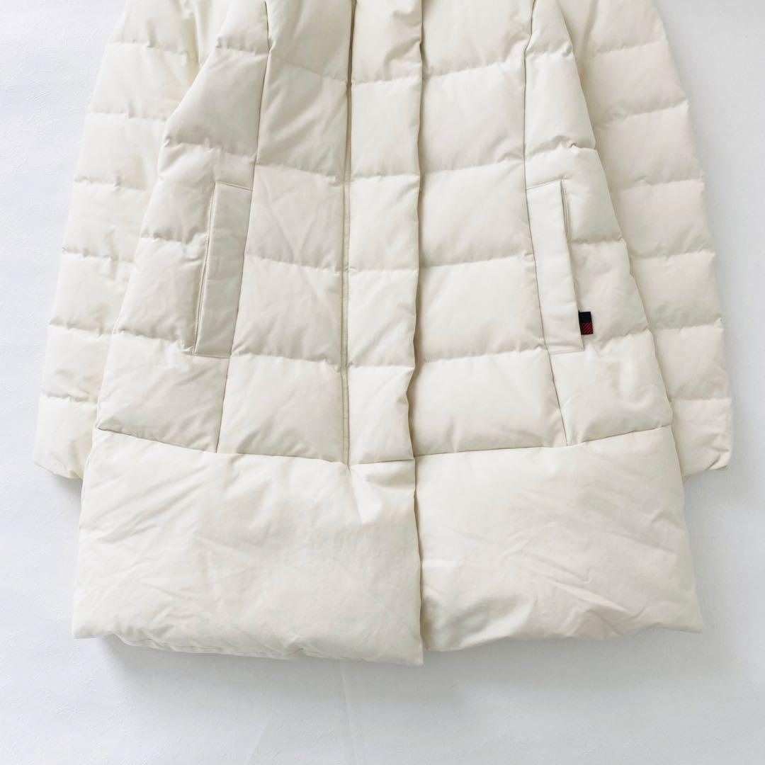 3181A ウールリッチ　スピックスパン別注ロングダウンジャケット フード付き白