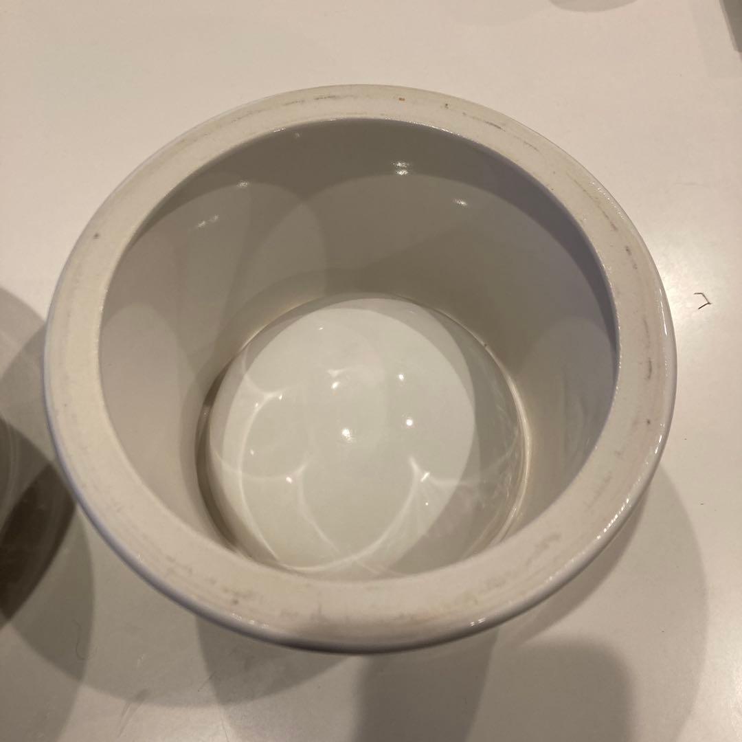 中古　ロンハーマン　犬用フードボウル ホワイト＆ネイビー　セット