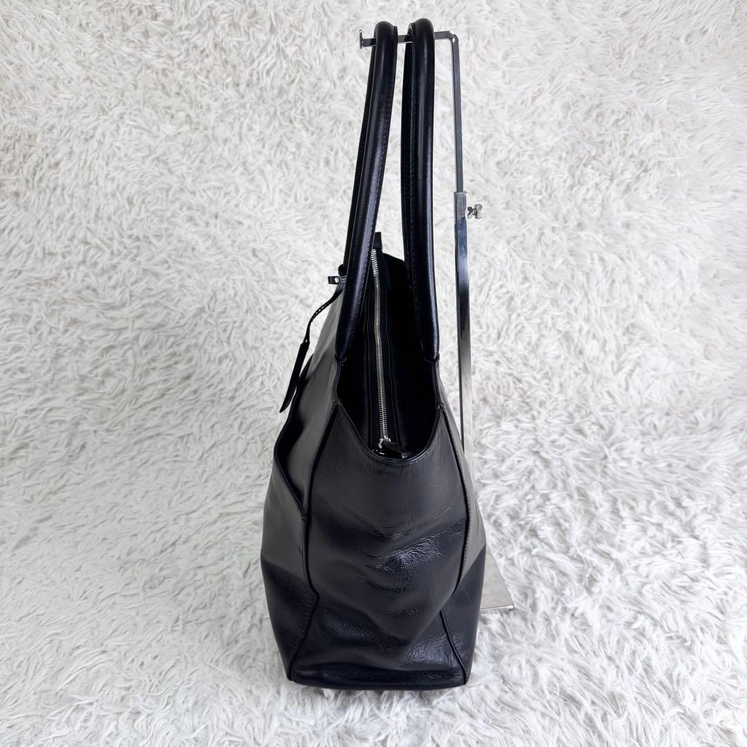 【鬼美品】グリーンレーベルリラクシング 本革 レザー トートバッグ ブラック