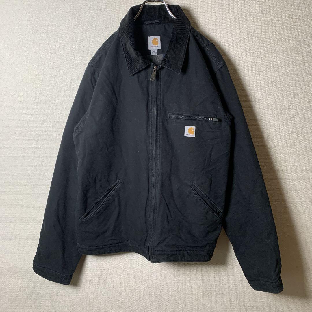 カーハート デトロイトジャケット ブラックL 【大人気】