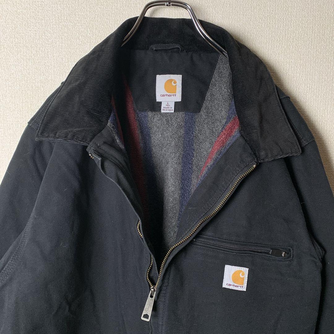 カーハート デトロイトジャケット ブラックL 【大人気】