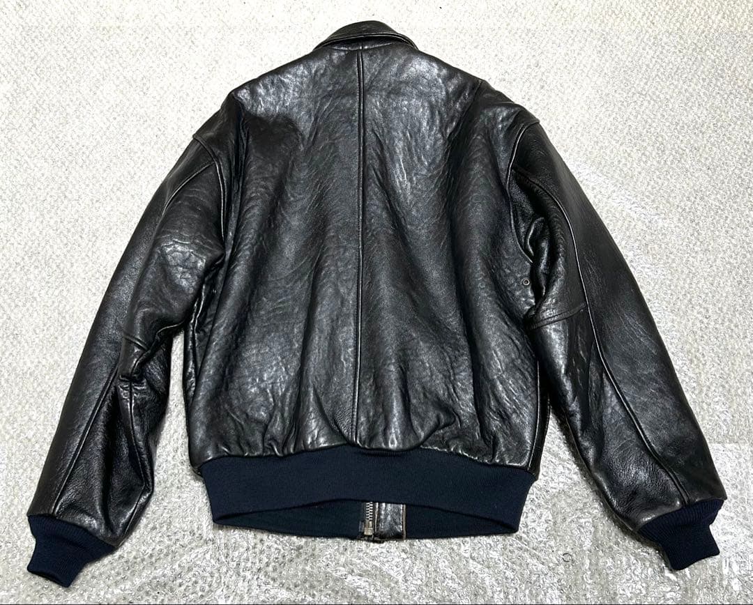 ⑩AVIREX A-2 レザー黒TOPGUN◇MA-1◇ninjaハーレーgpz